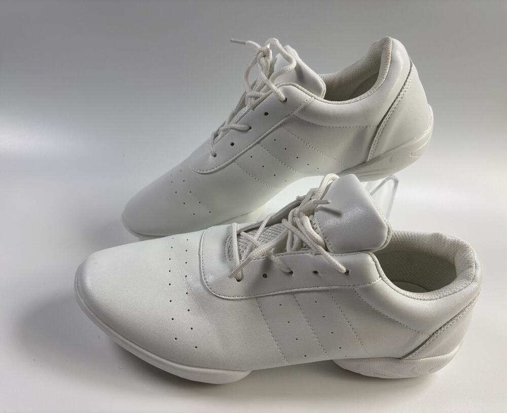 White Cheerleading Shoes Breathable Training Dance Sneakers Women’s Size 8.5